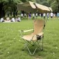 Portable Folding Chair with Canopy Sun Shade Cup Holder Outdoor Camping Chair