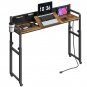 Overbed Table with Wheels Recliner Desk Charging Station Adjustable Bed Tray