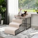 Dog Window Perch with Stairs, Pet Stairs Ramp with Seat, Dog Perch to Look Ou...