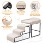 Dog Window Perch with Stairs, Pet Stairs Ramp with Seat, Dog Perch to Look Ou...