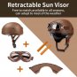 German Style Motorcycle Half Helmet DOT Approved Leather Low Profile Adult Helmet