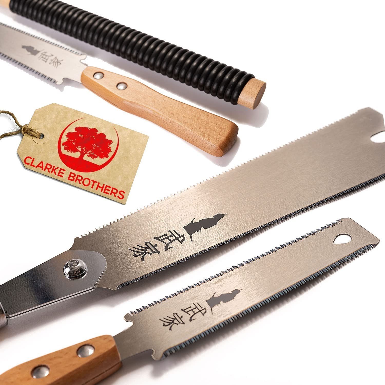 Ryoba Japanese Pull Saw 9.5" + 6" Flush Cut &acirc;�� Woodworking Saw Set (2PC)