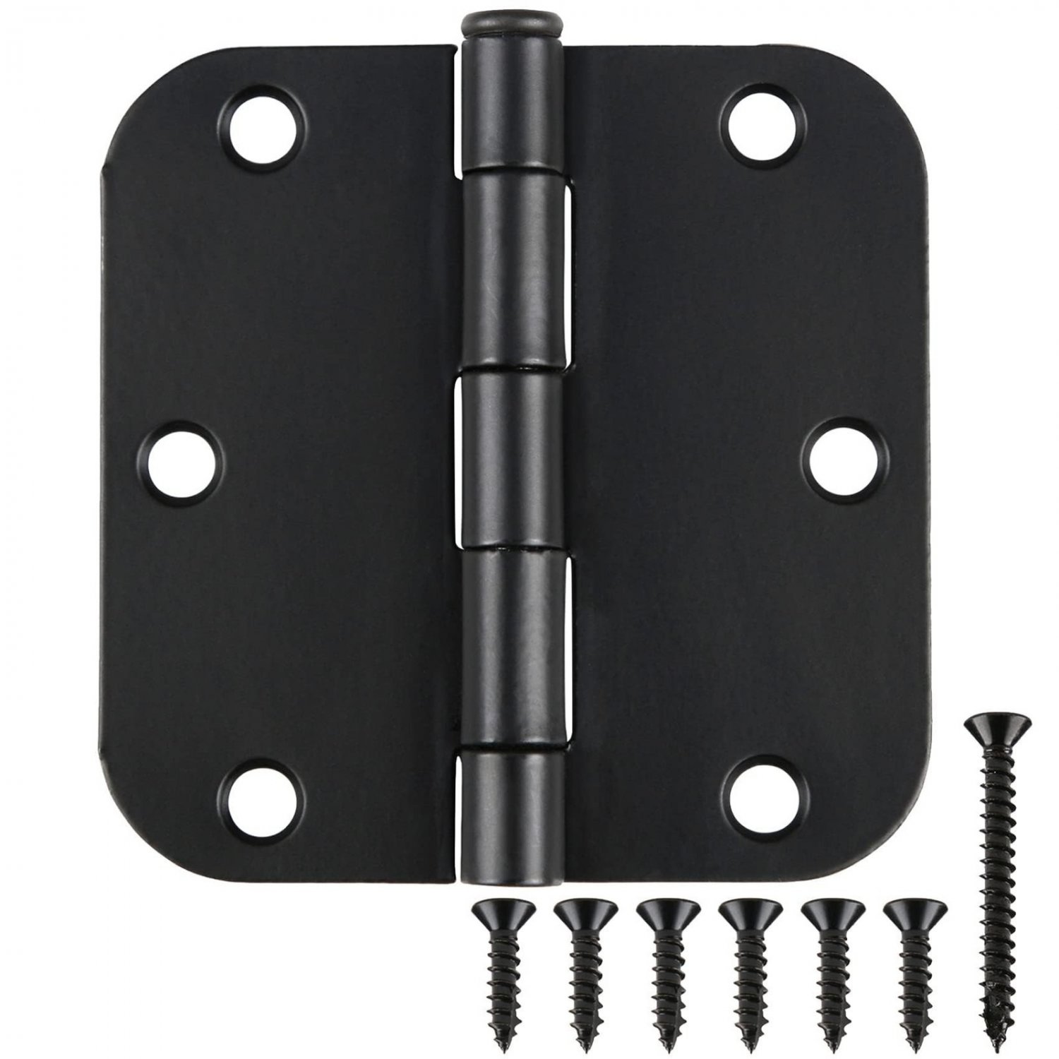 18 Pack Matte Black Door Hinges 3.5" x 3.5" Interior Door Hinges with Screws