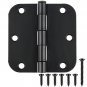 18 Pack Matte Black Door Hinges 3.5" x 3.5" Interior Door Hinges with Screws