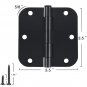18 Pack Matte Black Door Hinges 3.5" x 3.5" Interior Door Hinges with Screws