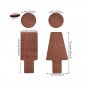 Solid Wood Men & Women Bathroom Sign â Restroom Wall Decor