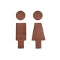 Solid Wood Men & Women Bathroom Sign â Restroom Wall Decor