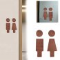 Solid Wood Men & Women Bathroom Sign â Restroom Wall Decor