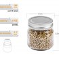 Rainforce 8oz Glass Mason Jars 30 Pack with Silver Lids