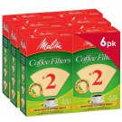 Melitta #2 Cone Coffee Filters Natural Brown 100 Count Unbleached Paper Filters