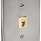 Leviton C0256-SS Stainless Steel Surface Mount Telephone Wall Jack 6P4C Leviton C0256-SS Stainless Steel Surface Mount Telephone Wall Jack 6P4C