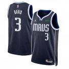 Men's Dallas Mavericks #3 Anthony Davis Navy Statement Edition Stitched Basketball Jersey