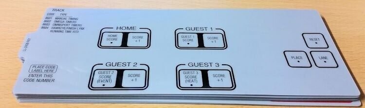 New Daktronics Sport Insert for Allsport 5000 Control Console LL-2439 Track