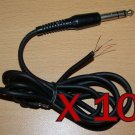 Lot of 10 1/4" High Quality Stereo Audio Male Jack With 4ft Cord