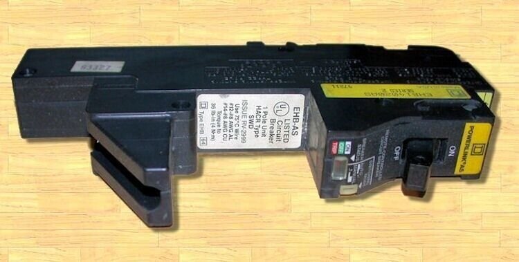 Square D EHB14020AS  EHB-AS Remote Controlled Circuit Breaker 1P 20A 480Y/277 V