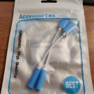 Qty 2 3.5mm Audio AUX Cable Adapter Earphone Headphone Jack iPhone 13 12