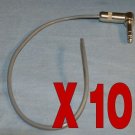 Lot of 10 1/4" Male Right Angle Stereo Audio Metal Microphone Cable Connector