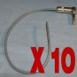 Lot of 10 1/4" Male Right Angle Stereo Audio Metal Microphone Cable Connector