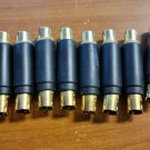 Qty 8 Jack Adapter S-Video Male 4-pin to RCA female Composite Video Connector