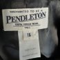 Vintage Pendalton Women's Suit Virgin Wool Sz. 16 Tall- Black