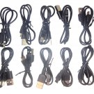 Mini USB to USBa Charging Power Only Cable Various sizes Qty of (10)