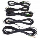 Lot of 5 1/8" Male (Mini) Mono Plug 3.5mm With Approx. 20ft Cut Cable