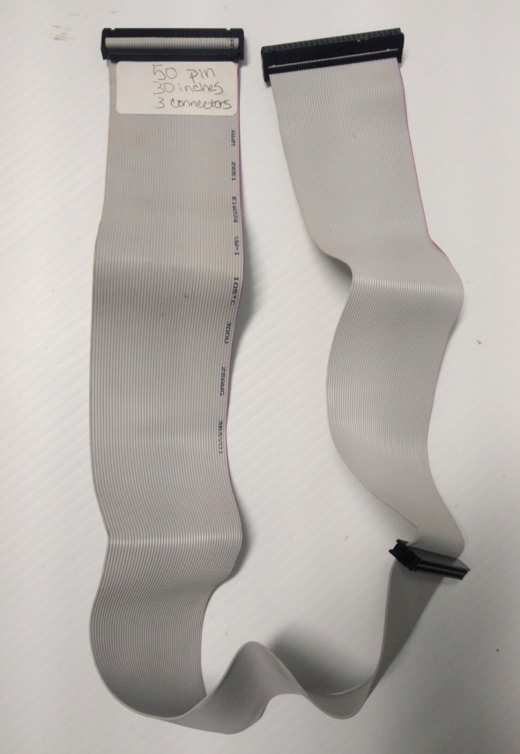 SCSI Flat Ribbon Internal Cable 30" 50 Pin 3 Connectors