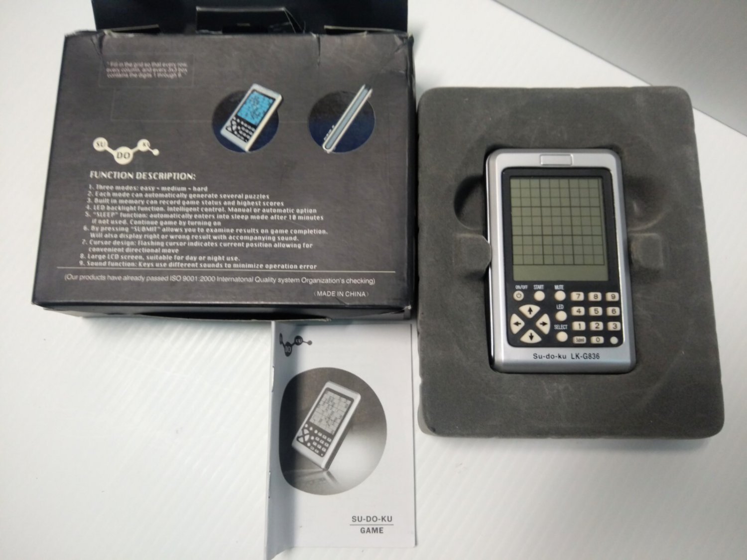 Sudoku So-Do-Ku Handheld Game #LK-G836 with Box and Instructions