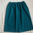 EUC Alfred Dunner Elastic Waist Pencil Skirt Size 34 Waist Teal Green