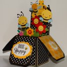 Bee, Handmade Box Pop up greeting card