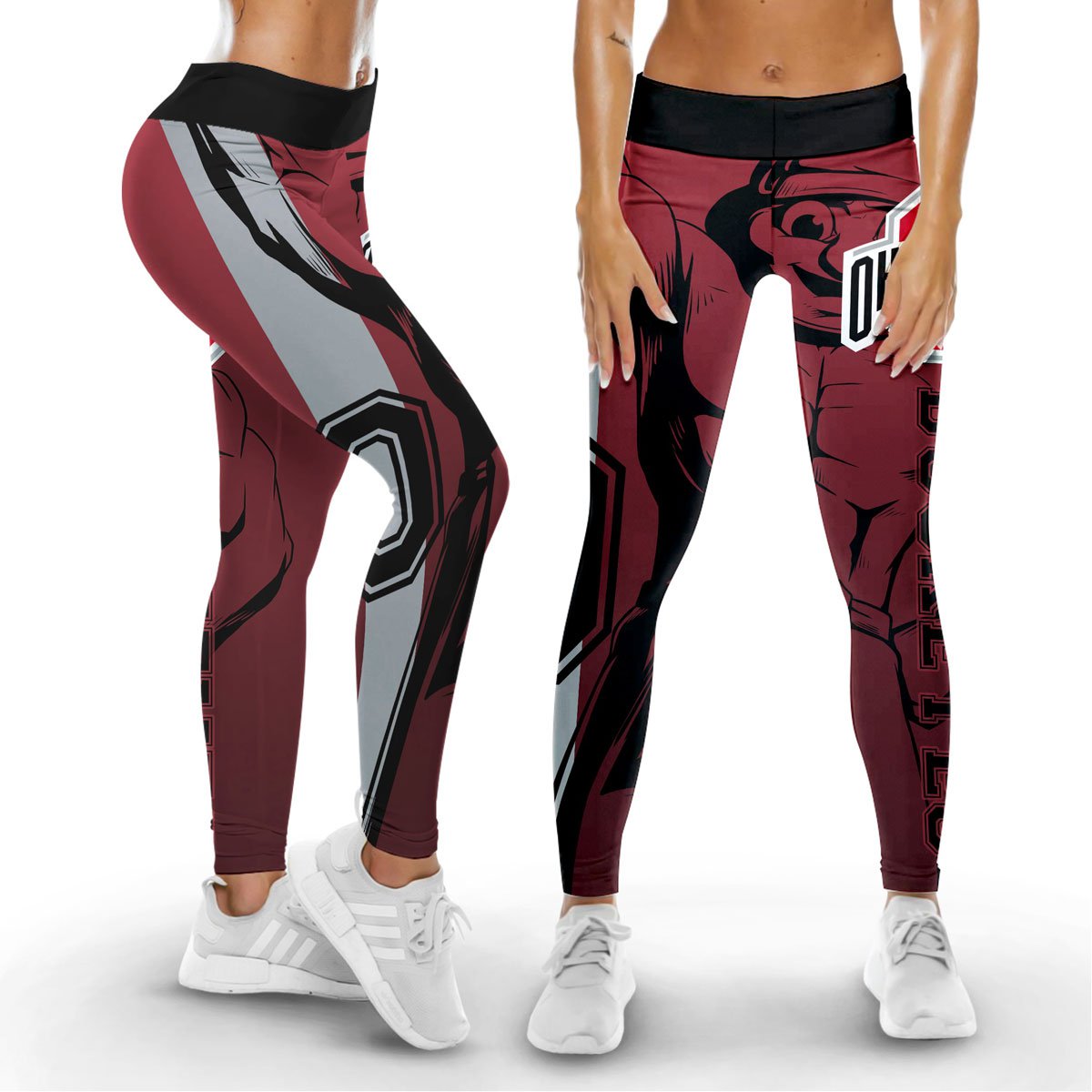 Ohio State Buckeyes Outfit Fitness Set Leggings and Bra