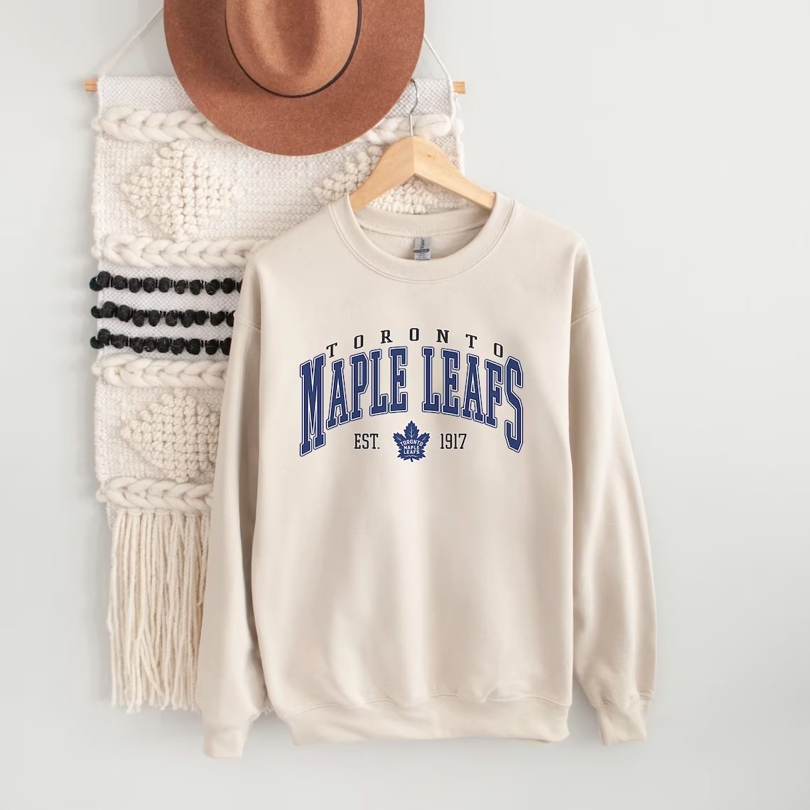 Toronto Maple Leafs Hockey Sweatshirt Vintage College Style