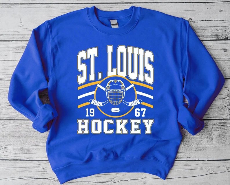 St. Louis Blues Hockey Team Fans Sweatshirt Vintage Style