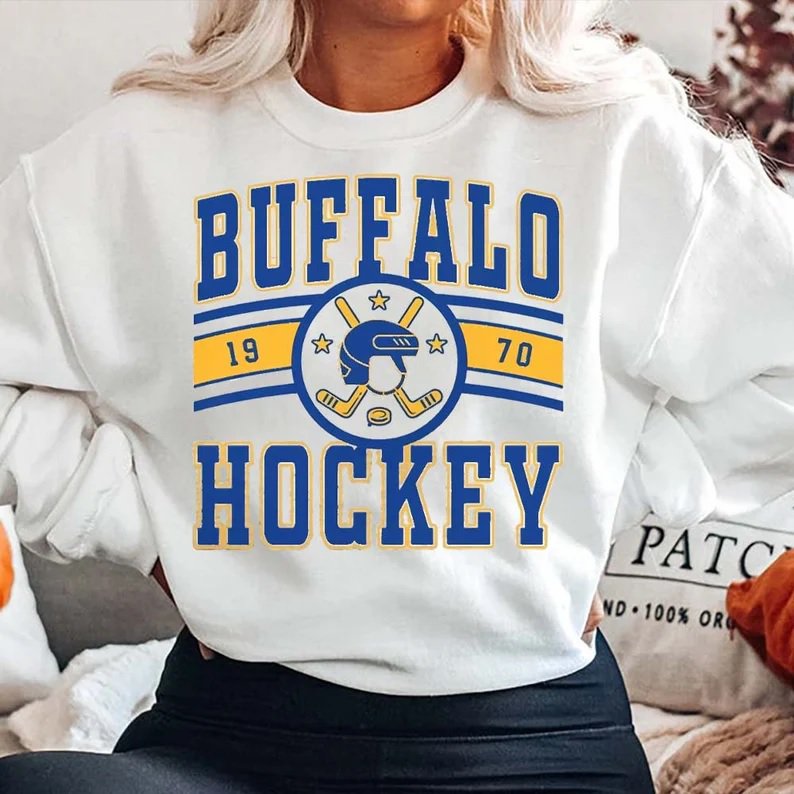 BoredGorgeous Buffalo Sabres Sweatshirt, Sabres Tee, Hockey Sweatshirt, Vintage Sweater, College Sweater, Hockey Fan Shirt, Buffalo Hockey Shirt