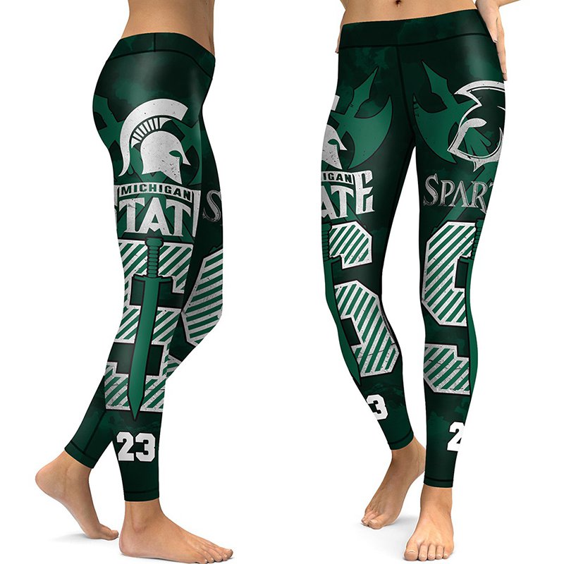 Michigan State Spartans NCAA High Waisted Leggings