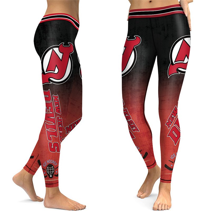 New Jersey Devils NHL High Waisted Leggings
