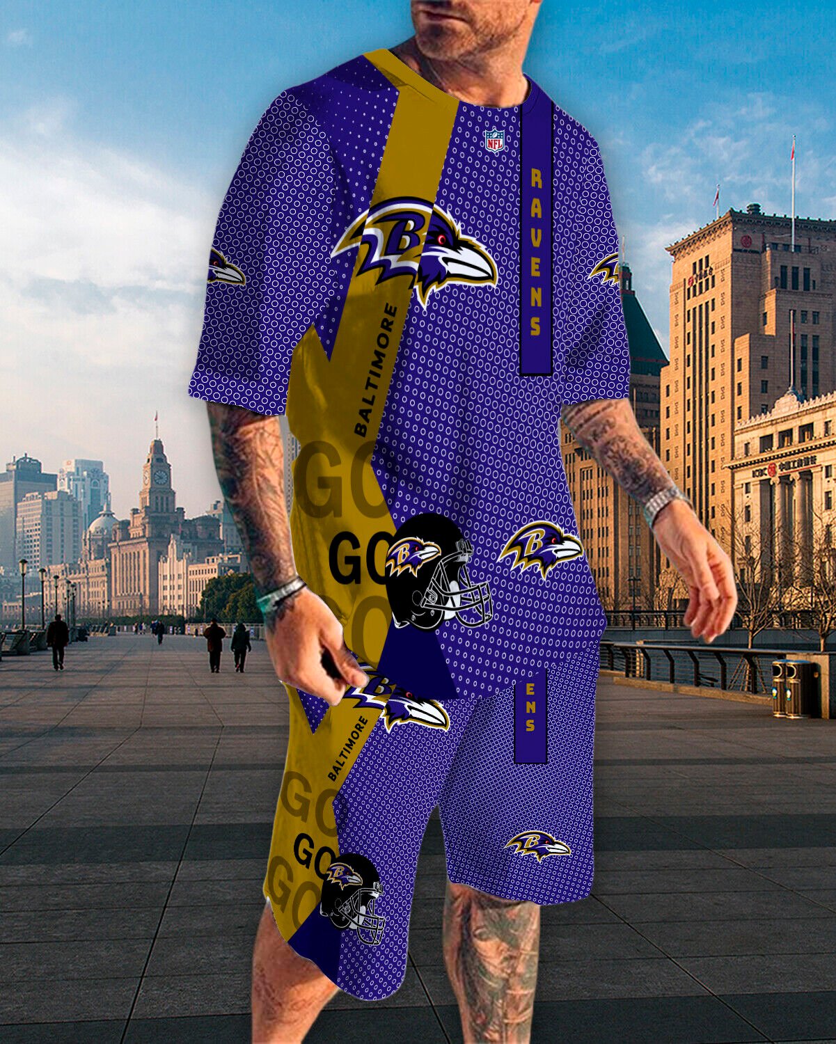 Baltimore Ravens NFL Summer Outfit Set Go Go Go