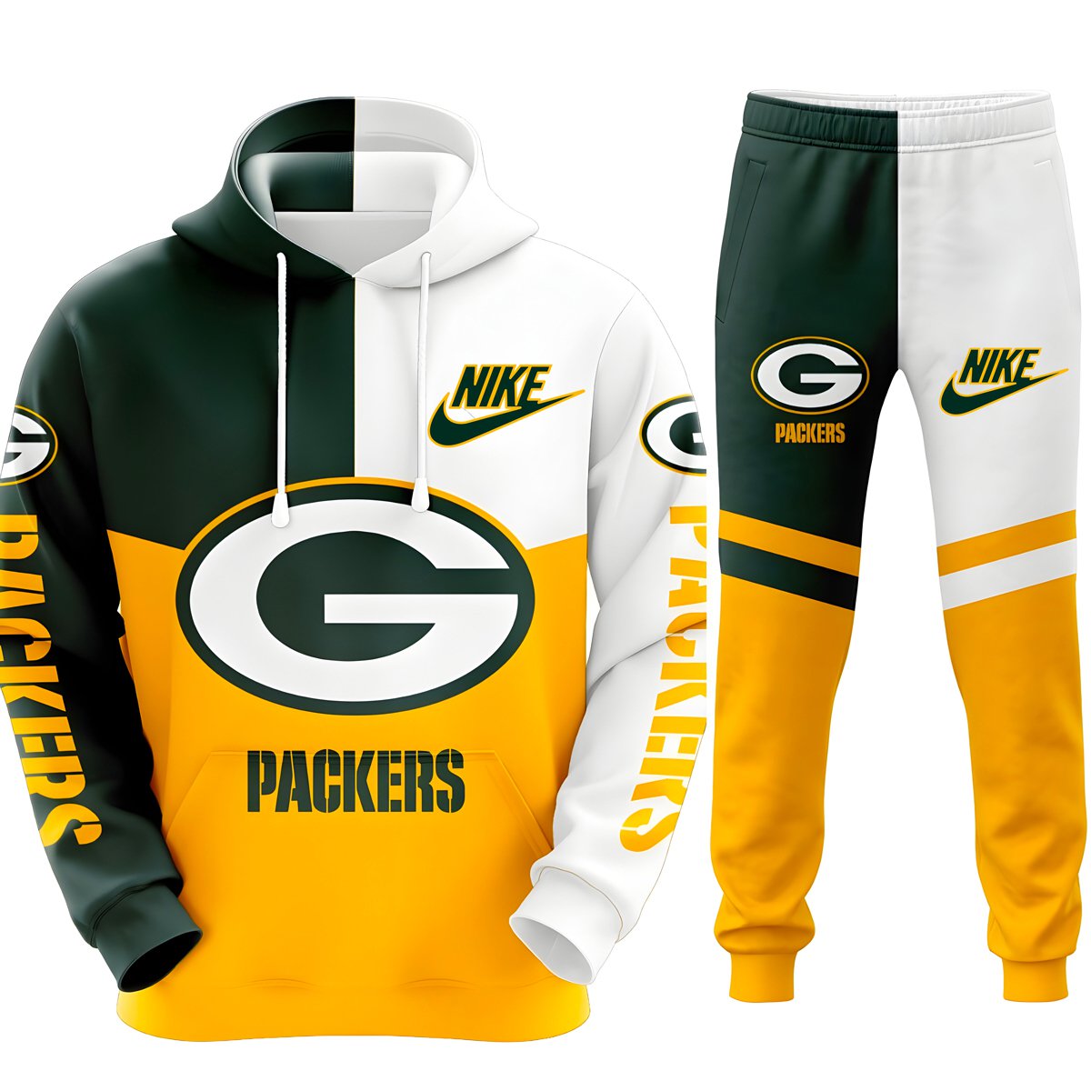 Green Bay Packers Superior Tracksuit Hoodie And Sweatpants