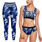 Kentucky Wildcats Workout Fitness 3 Pcs Camo Leggings and Bra Set