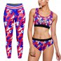 Dayton Flyers Workout Fitness 3 Pcs Camo Leggings and Bra Set