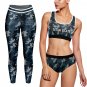 Utah State Aggies Workout Fitness 3 Pcs Camo Leggings and Bra Set