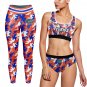 Florida Gators Workout Fitness 3 Pcs Camo Leggings and Bra Set