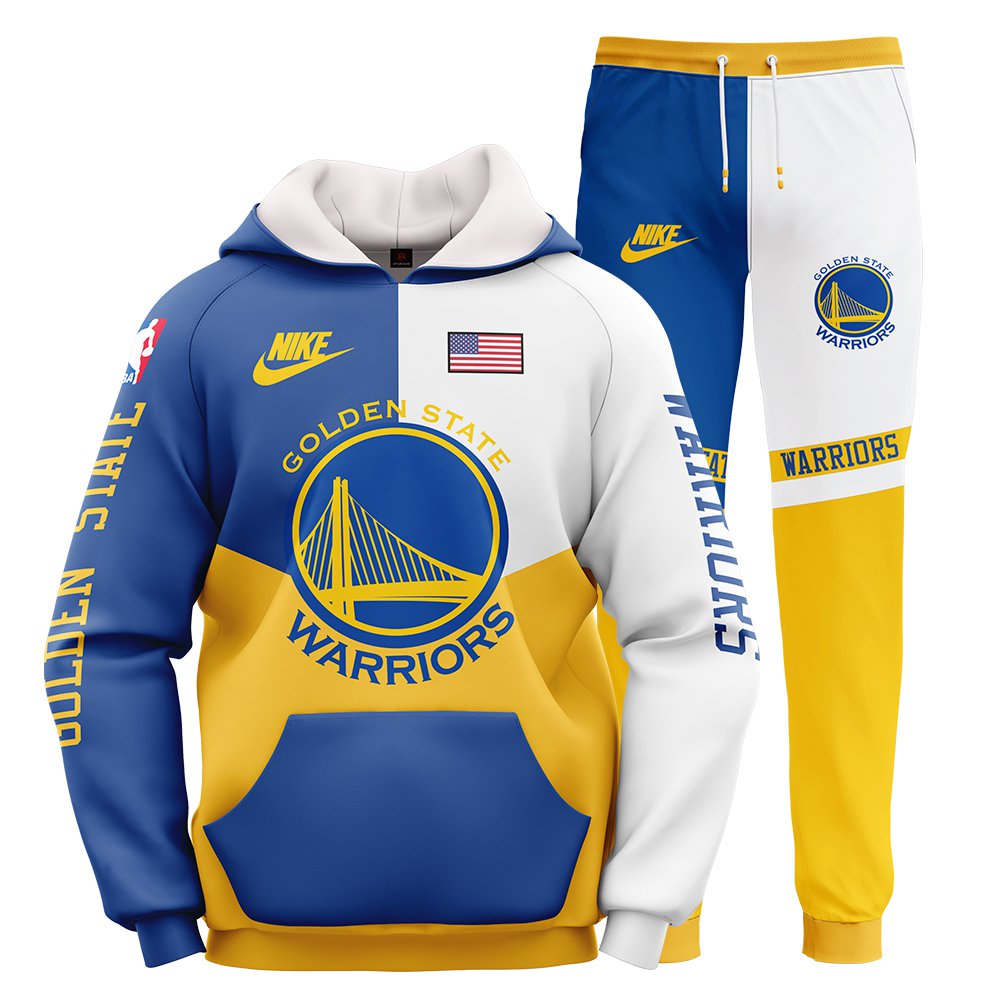 Golden State Warriors Superior Tracksuit Hoodie Sweatpants Set