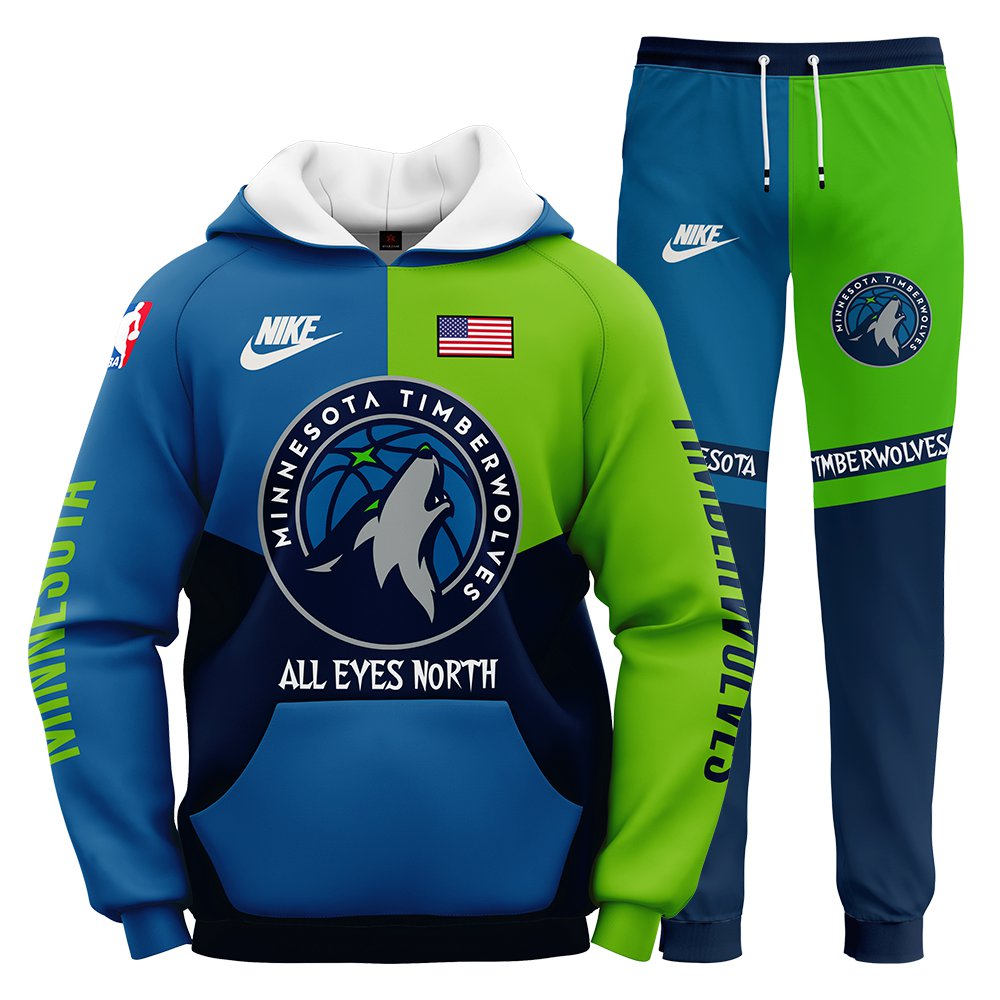 Minnesota Timberwolves Superior Tracksuit Hoodie Sweatpants Set