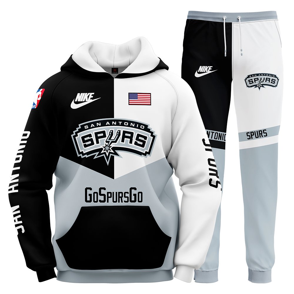 San Antonio Spurs Superior Tracksuit Hoodie Sweatpants Set