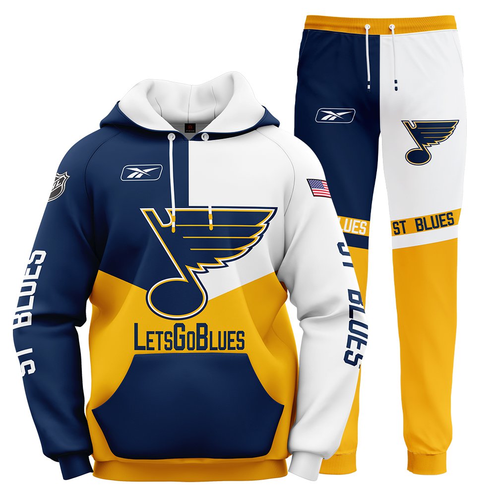 St. Louis Blues Superior Tracksuit Hoodie Sweatpants Set