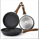 Frying Pan Set 3-Piece Nonstick Saucepan Woks Cookware Set,Heat-Resistant