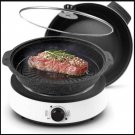 Split Electric Hot Pot Non Stick 4L Capacity Fry Soup Stew Grilling
