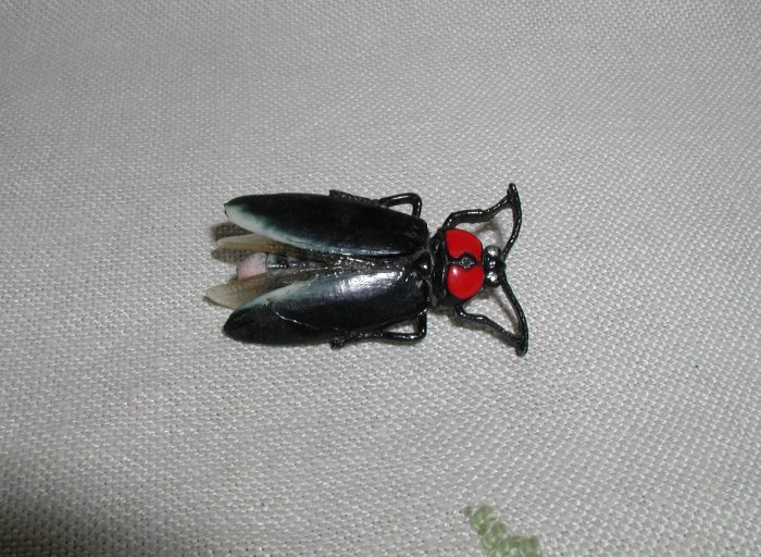 Vintage Cicada Bug Insect Brooch 1 1/2"