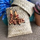 Adorable Hand-Made Giraffe Alebrije Earrings in Small Palm Box
